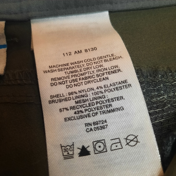 Columbia Men's Omni Shade Sun Protection Nylon Pants Outdoor Green Size 36x30 - Picture 6 of 12